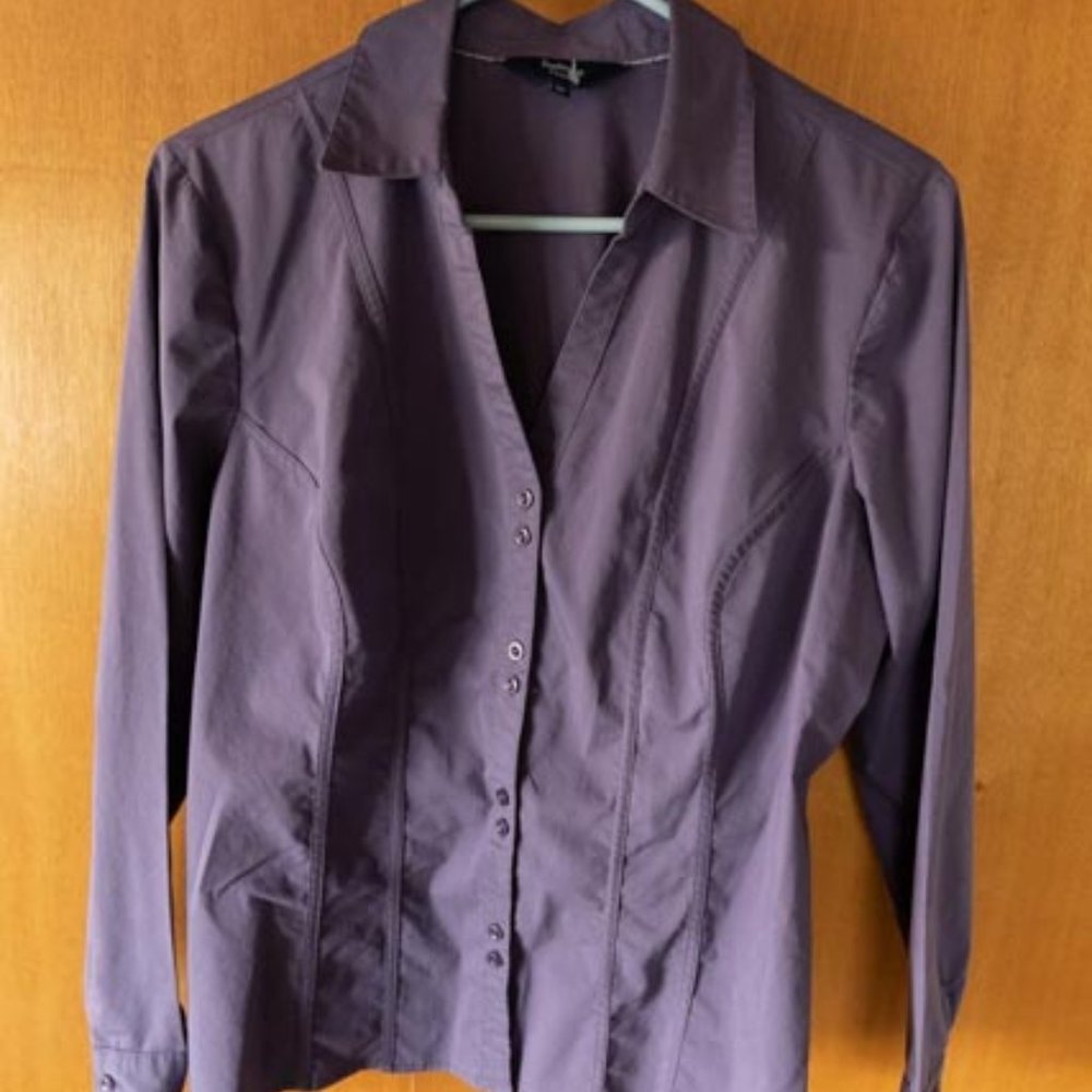 Reitmans Petites Purple Cotton Shirt womens 12P